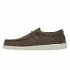 Hey Dude Men's Wally Linen Shoes -Fishing Sales 2023 112471628 wally eco linen dark brown left 1 9