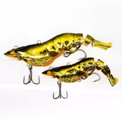 Chasebaits Armour Prawn Lures -Fishing Sales 2023 ChasebaitsArmourPrawnLures03GoldChrome Freddys