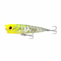 Samaki Fish Craft Snoop Pop Surface Lures -Fishing Sales 2023 Fishcraft Snoop Pop 65 Chartreuse UV Tiger
