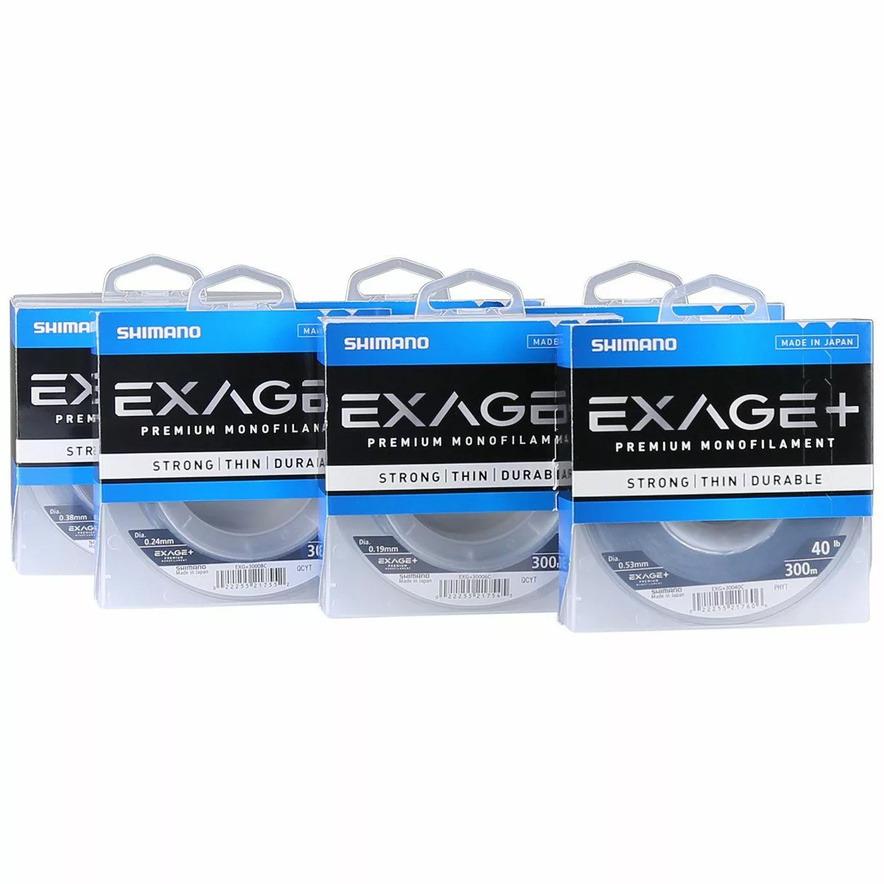 Shimano Exage+ Mono Line 300m Spools 3 Shimano Exage+ Mono Line 300m Spools