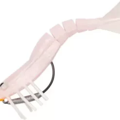 Samaki Live Shrimp 89mm Soft Plastic Lures -Fishing Sales 2023 WhitePearl