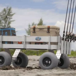 Alumacart Big Kahuna Beach Wagon W/UV Decking -Fishing Sales 2023 alumacart alum315 big kahuna beach wagon w uv decking 02692.1665199053