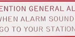 Bernard General Alarm Plaque