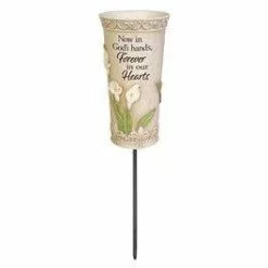 Carson Home Accents Vase Stake-In Our Hearts, Detachable Stake, Indoor/Outdoor Use