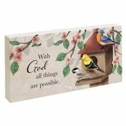 Carson Home Accents Marble Paver - With God All Things Possible