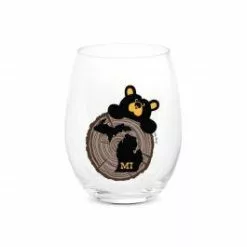 Demdaco Bearfoots Stemless Wine Glass