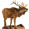 The Handcrafted Wood Intarsia Wall Art - Standing Elk -Fishing Sales 2023 hcstandingelk