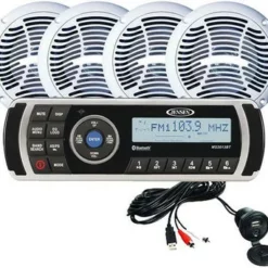 Jensen CPM200 AM/FM/USB Waterproof Bluetooth Stereo Package