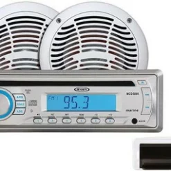 Jensen CPM530 AM/FM/CD Stereo Combo Package W/ Speakers & Front Cover