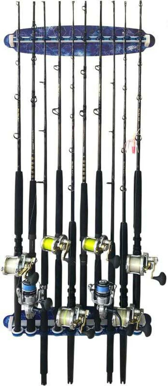 Reel Salty Waterproof 10 Fishing Rod Wall/Ceiling Storage Rack 3 Reel Salty Waterproof 10 Fishing Rod Wall/Ceiling Storage Rack