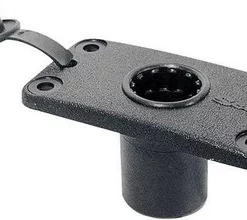 Scotty 244 Rectangular Flush Deck Mount W/ Splash Cover